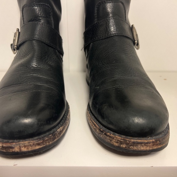 Frye leather biker buckle boots - Picture 6 of 7